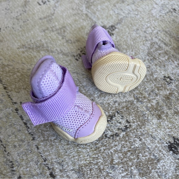 Lavender Dog Booties with Velcro Straps - Picture 2 of 3